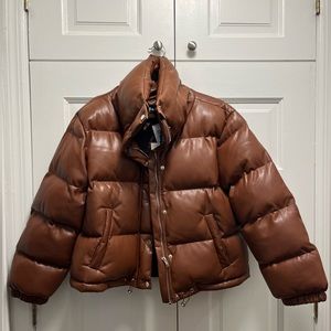 En Saison Brown Puffer Jacket. New with tags!